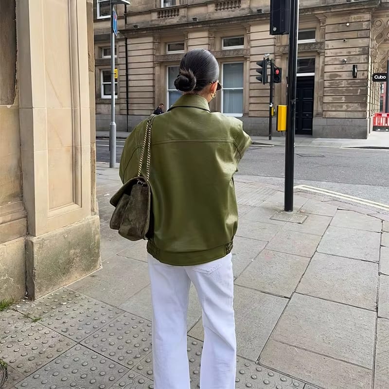 Félicienne | Oversized Leren Jas