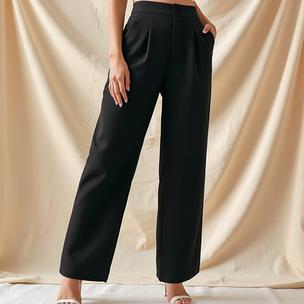 Hélène | Hoge Taille Broek Met Zakken