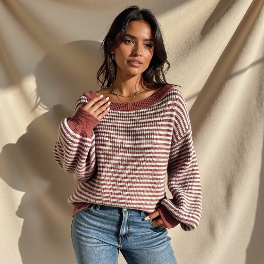 Clothilde | Gebreide Off-Shoulder Top