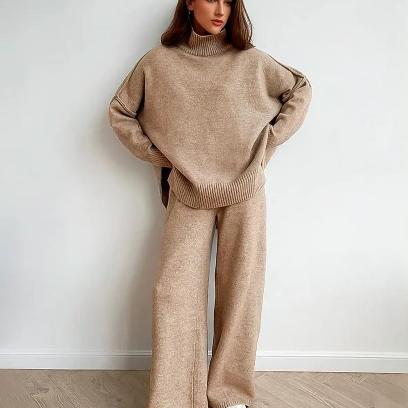 Luca Herrera | Dames gebreid ensemble met hoge kraag