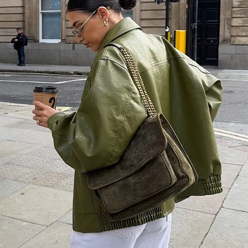 Félicienne | Oversized Leren Jas