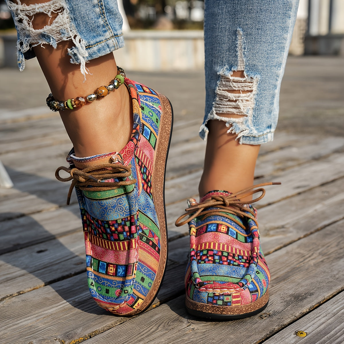 Lémoda| Kleurrijke Retro Damesschoenen