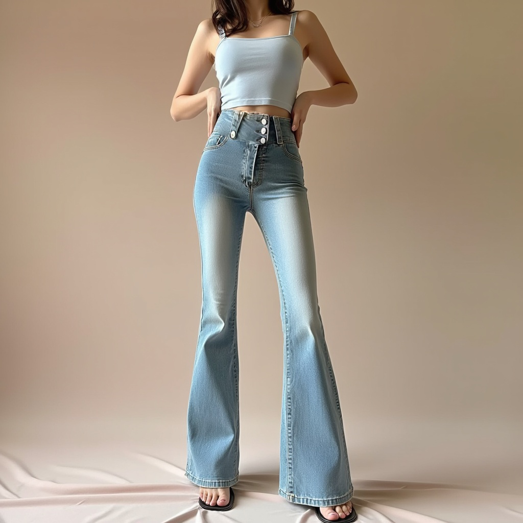 Jeanne | Hoge Taille Flared Broek