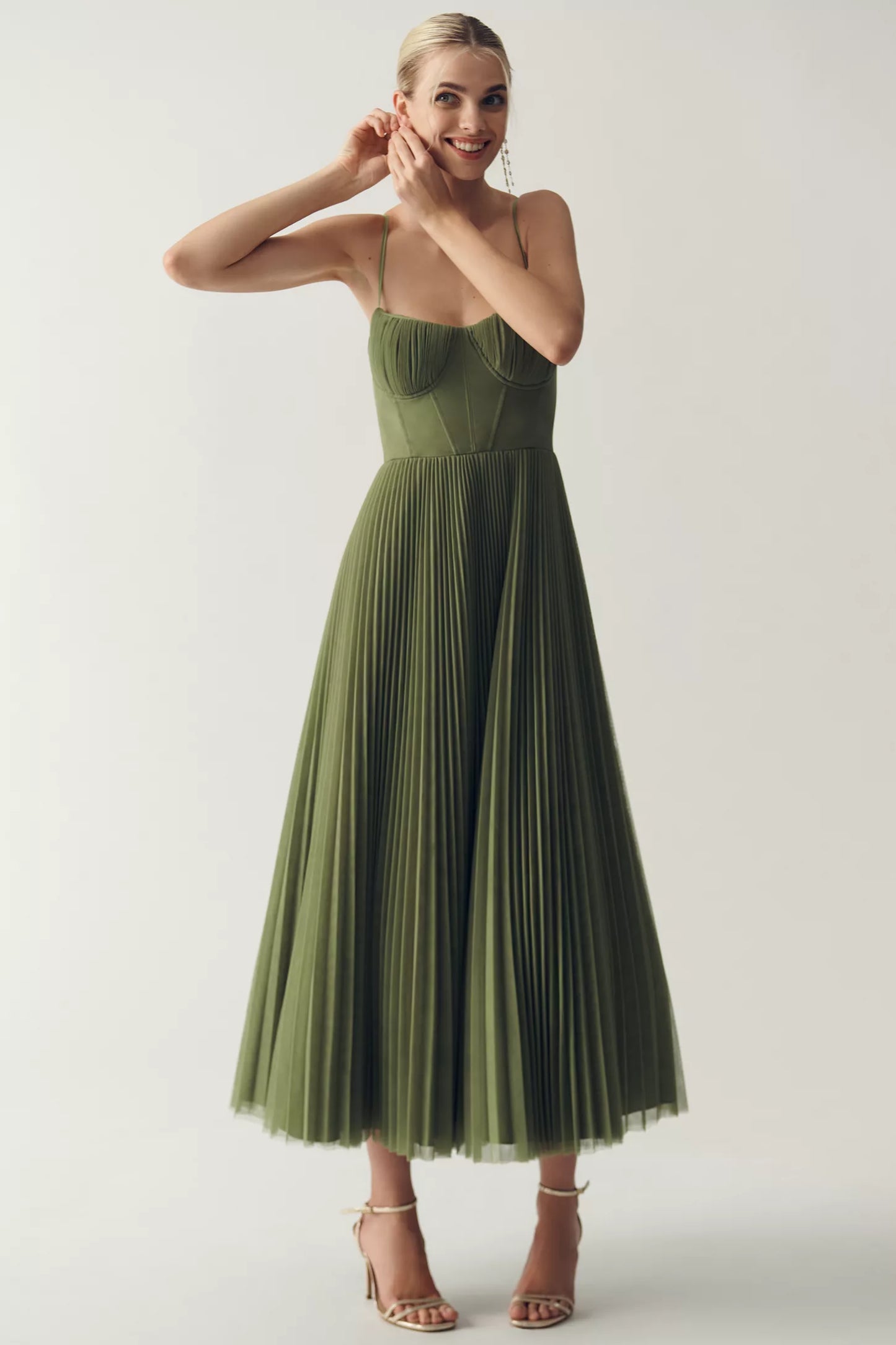 Aveline | Openback Dress | Groen