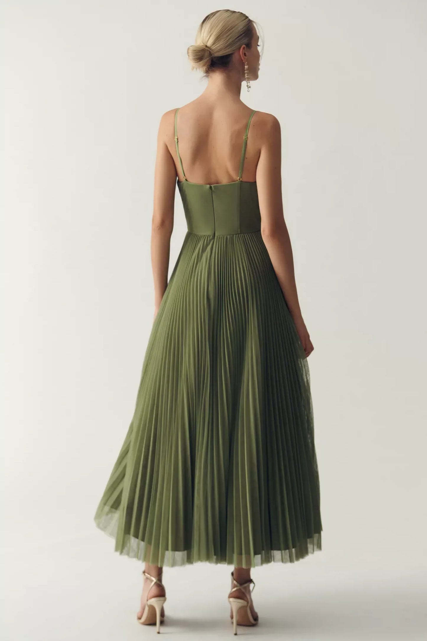 Aveline | Openback Dress | Groen