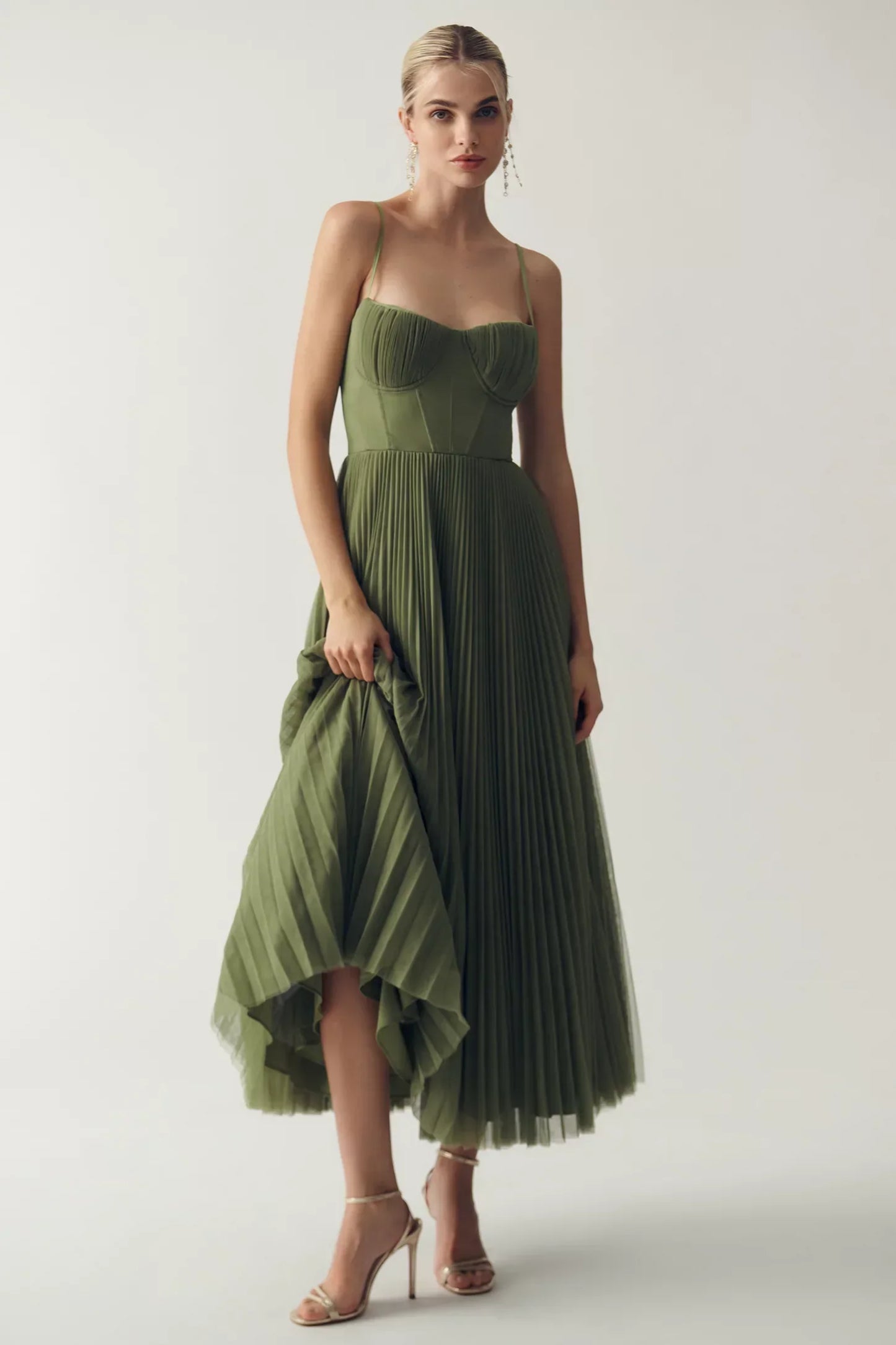 Aveline | Openback Dress | Groen