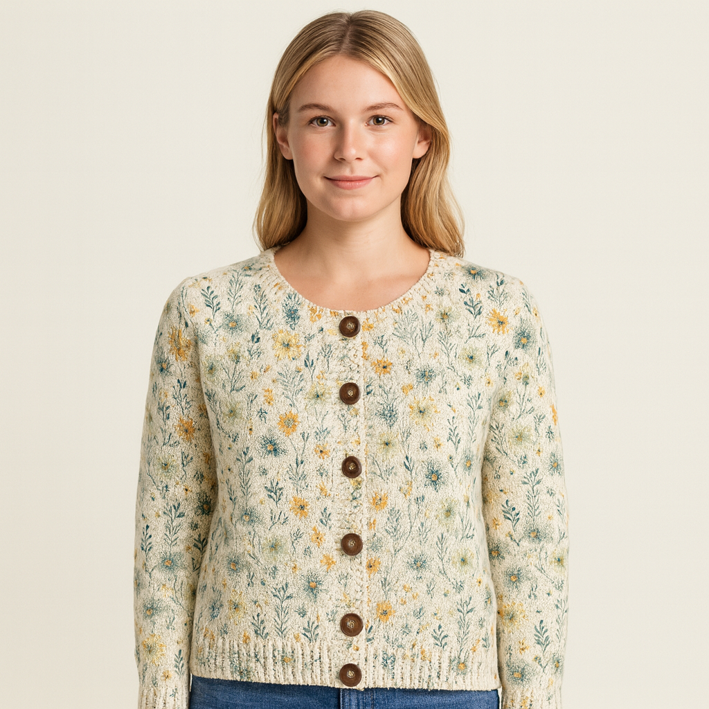 Clara Fontenay | Cardigan met gebloemd breisel