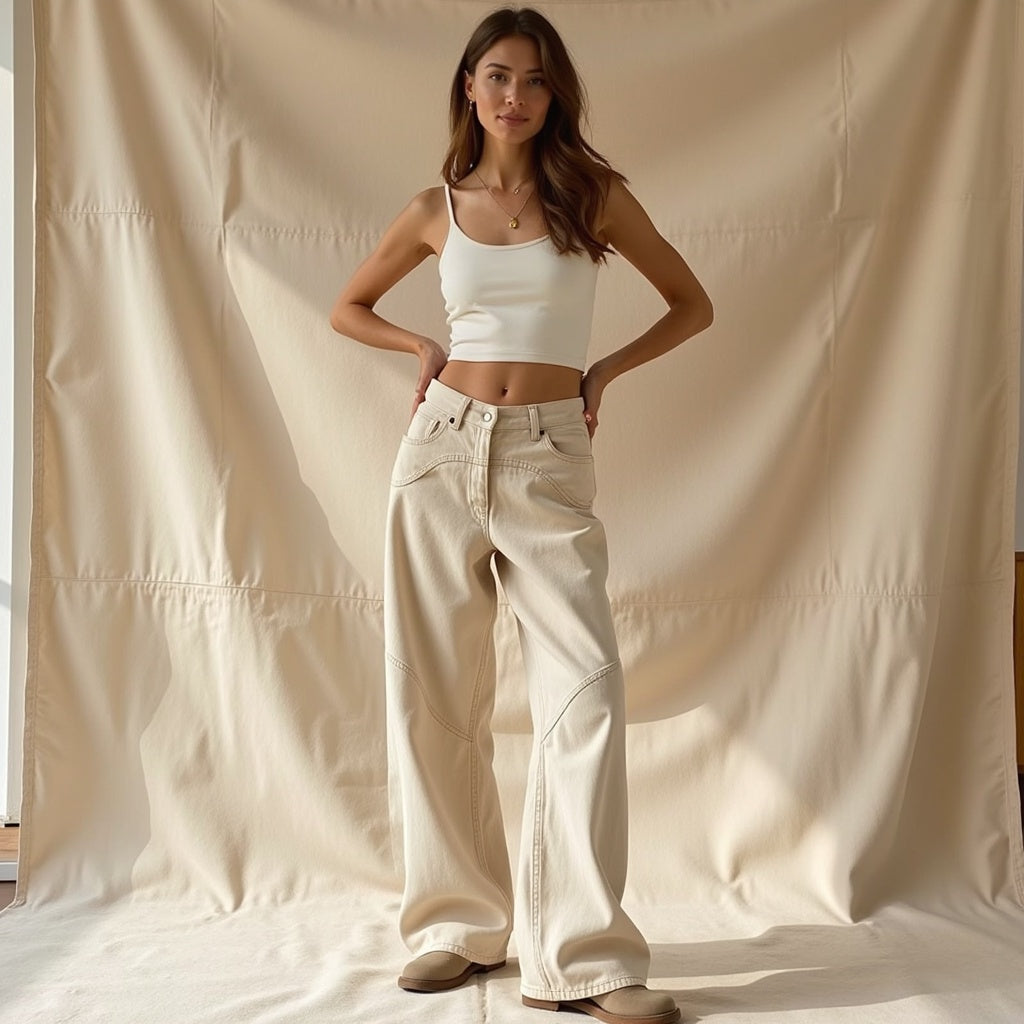 Félicité | Beige Flared Broek