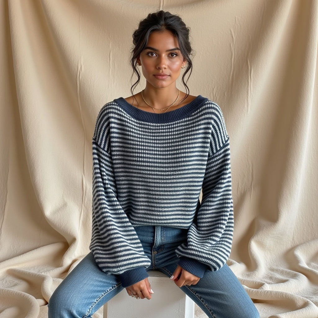 Clothilde | Gebreide Off-Shoulder Top