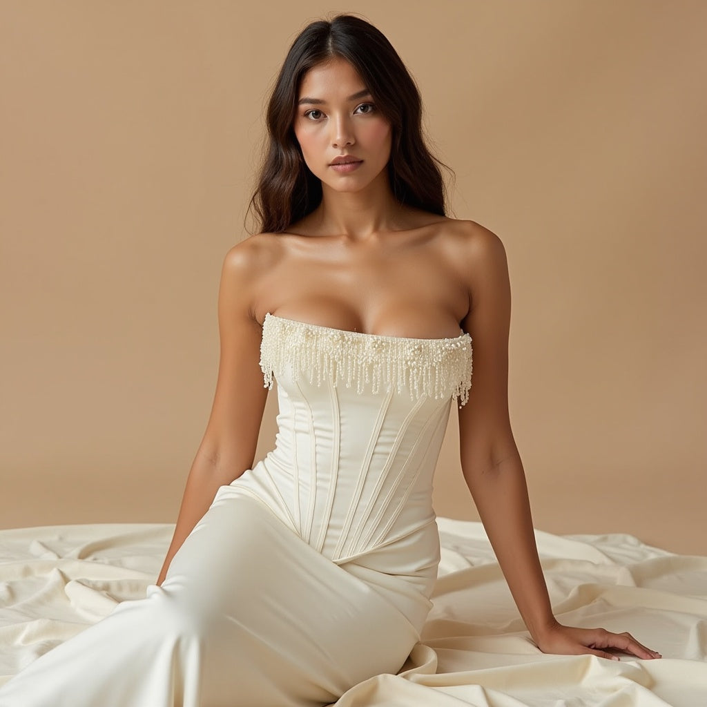 Marguerite | Pearl Midi Jurk