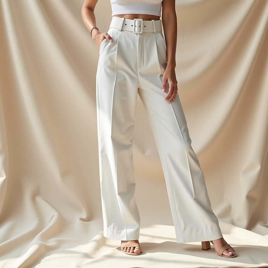 Hortense | Hoge Taille Broek Met Riem