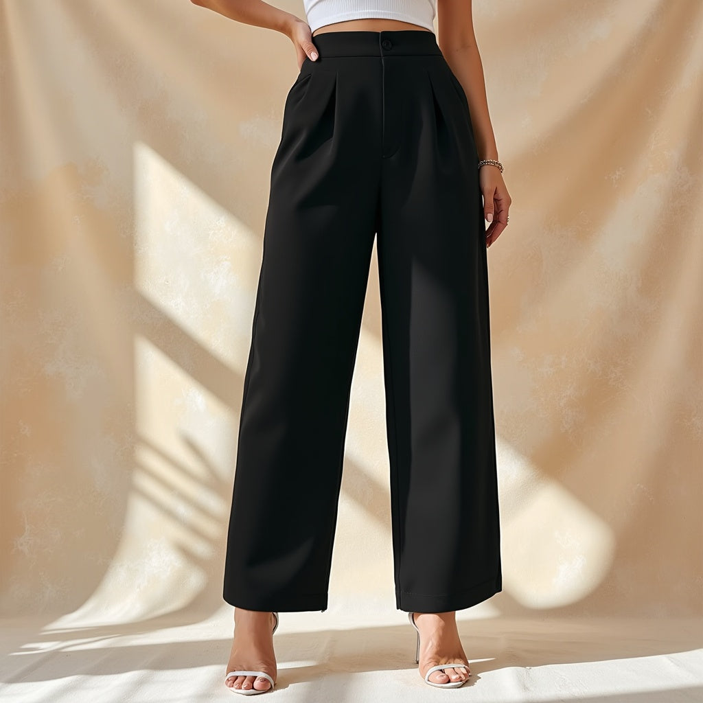 Hélène | Hoge Taille Broek Met Zakken