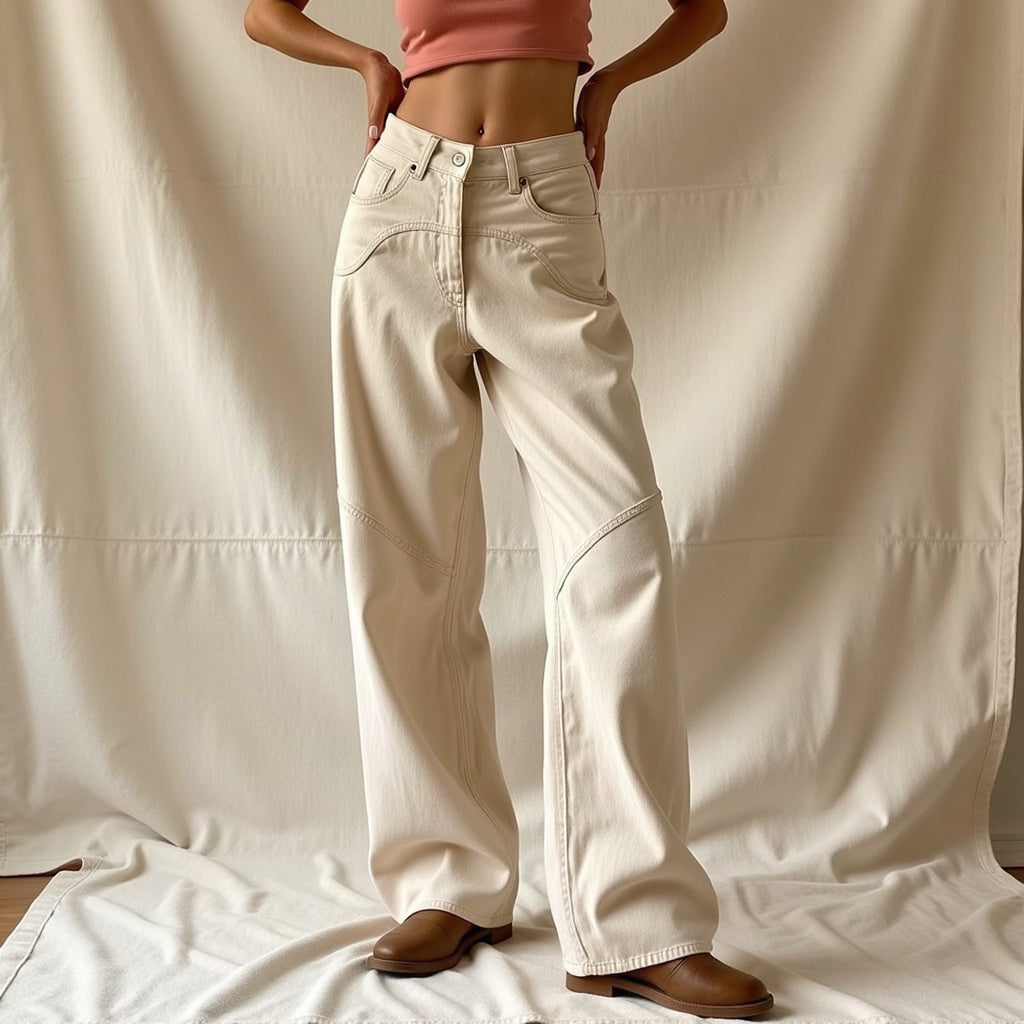 Félicité | Beige Flared Broek